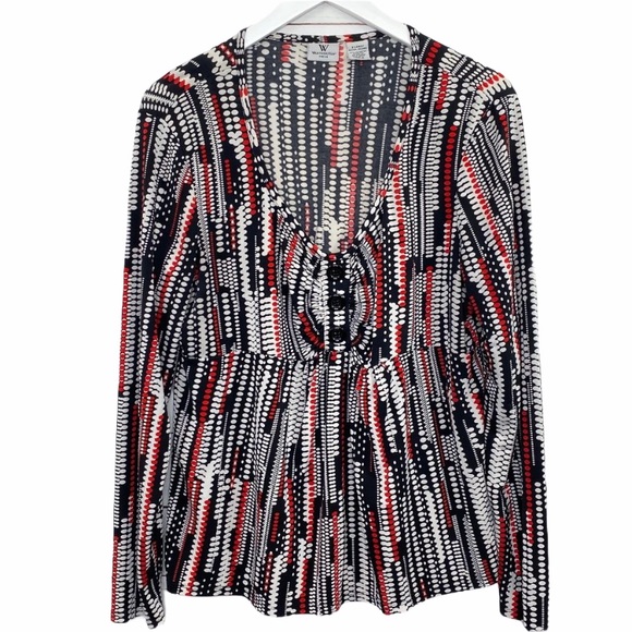 Worthington Tops - Worthington Career Long Sleeve Top Multicolor XL